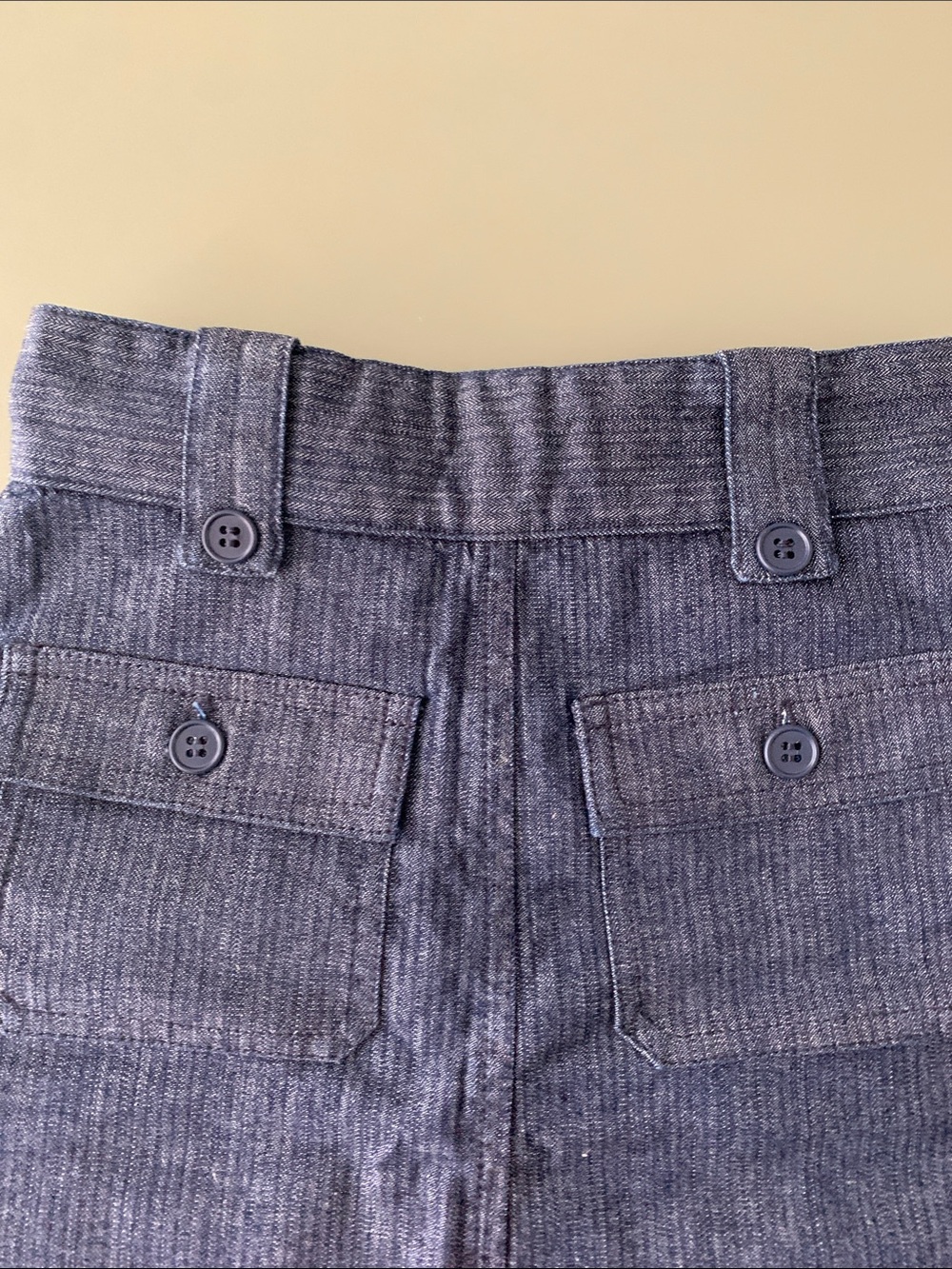 A.P.C. Indigo Mini Skirt with Button Waist - Picture 6 of 7
